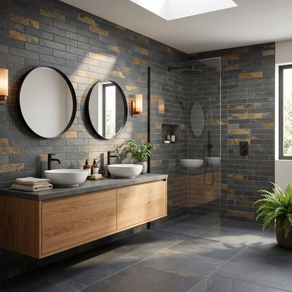 Essence Mariposa Slate Look Porcelain Tiles 3x12