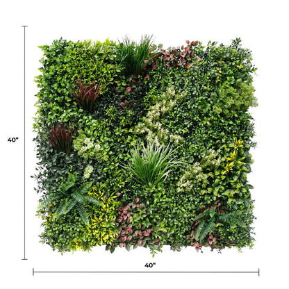 Evergreen Triptych Artificial Vertical Garden Green Wall Panel Set of 3 33 SQ FT – UV Resistant – Commercial Grade