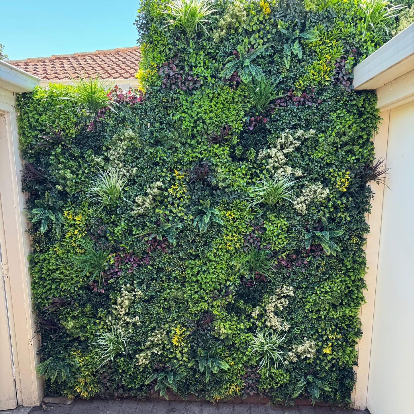 Evergreen Triptych Artificial Vertical Garden Green Wall Panel Set of 3 33 SQ FT – UV Resistant – Commercial Grade