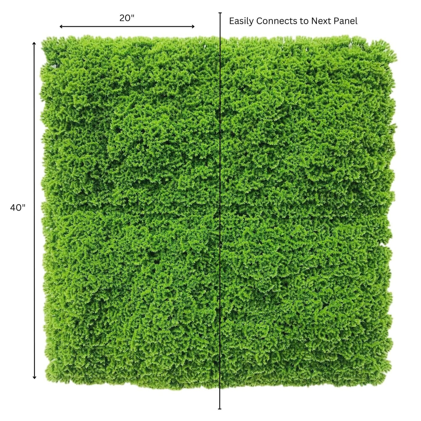 Evergreen Moss Artificial Green Wall Mat 40×20in 5.5 SQ FT – UV Resistant – Commercial Grade