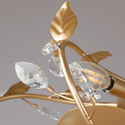 24 Inch Alexia Golden Crystal Ornament Fandelier with Remote Control