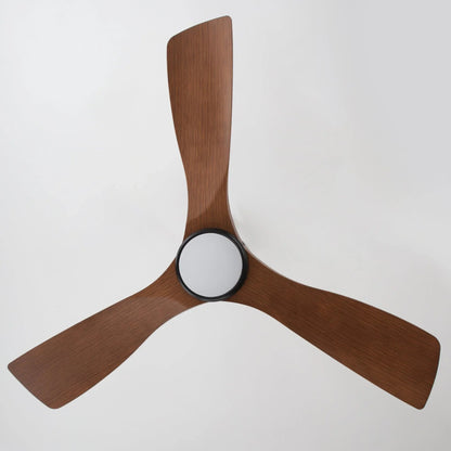 42 Inch Patio Guard IP65 Outdoor DC Motor Black Modern Hanging Buckle Downrod Ceiling Fan with Light