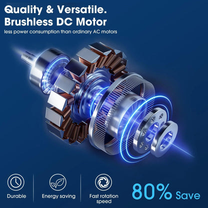 52 Inch Bernice DC Motor Industrial Downrod Ceiling Fan with LED Light and Remote Control