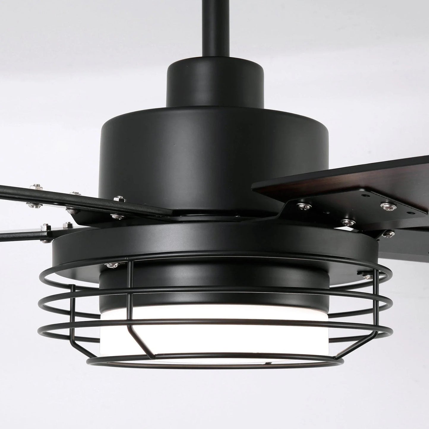 52 Inch Bernice DC Motor Industrial Downrod Ceiling Fan with LED Light and Remote Control