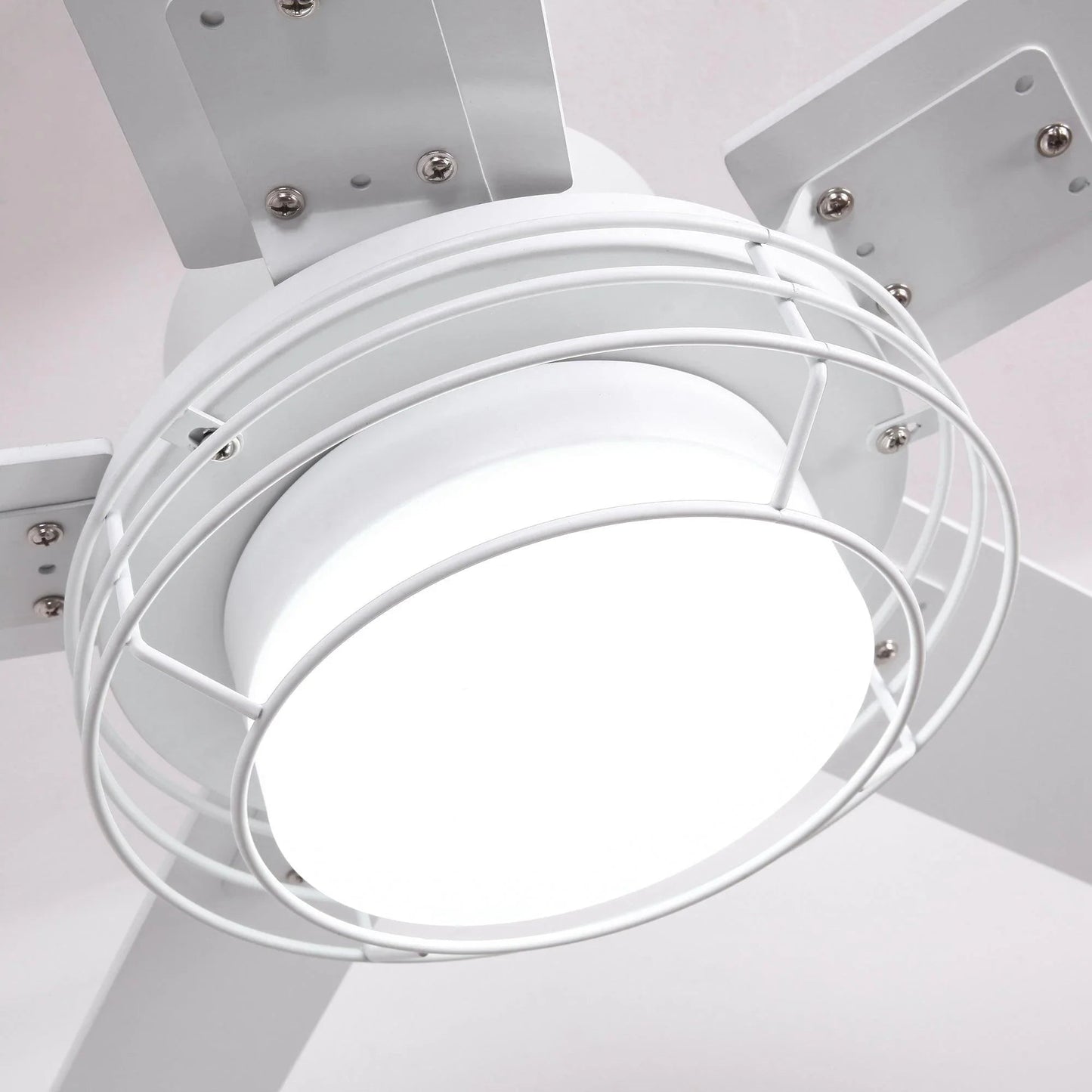 52 Inch Bernice DC Motor Industrial Downrod Ceiling Fan with LED Light and Remote Control