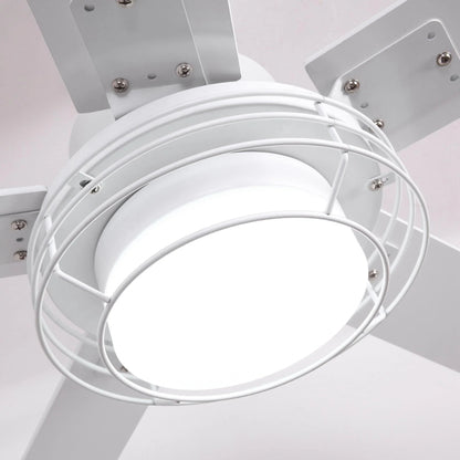 52 Inch Bernice DC Motor Industrial Downrod Ceiling Fan with LED Light and Remote Control