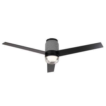 52 Inch Pearl Black RGB LED Smart Fan with Remote and App Control