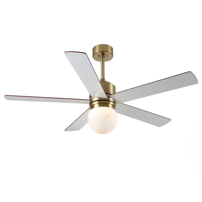 52 Inch Alva Double-sided Blades Downrod Mount LED Ceiling Fan with Remote Control