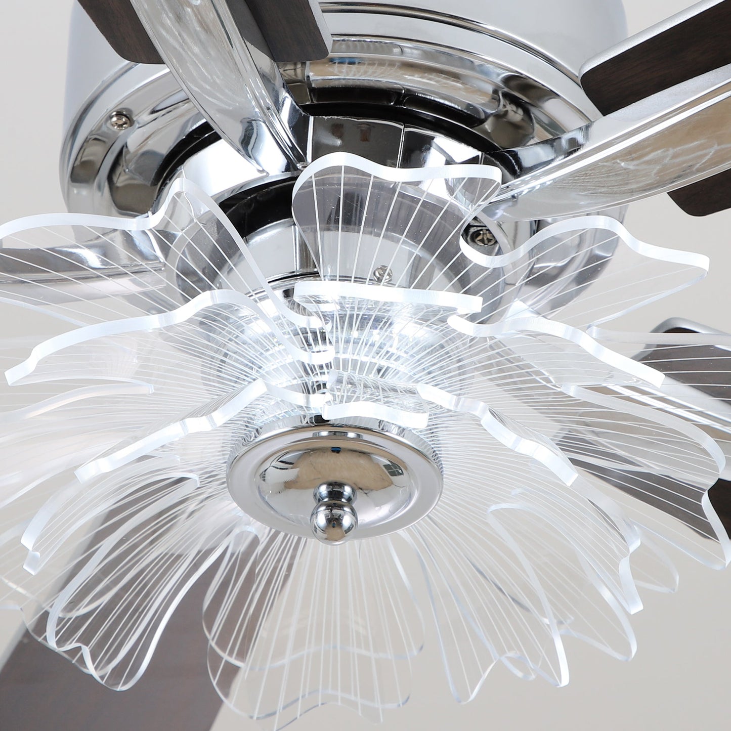 52 Inch Rory Modern Downrod Mount LED Ceiling Fan with Remote Control