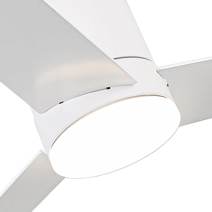 48" Flush Mount Ceiling Fan 3 Blades with LED Lighting and Remote Control