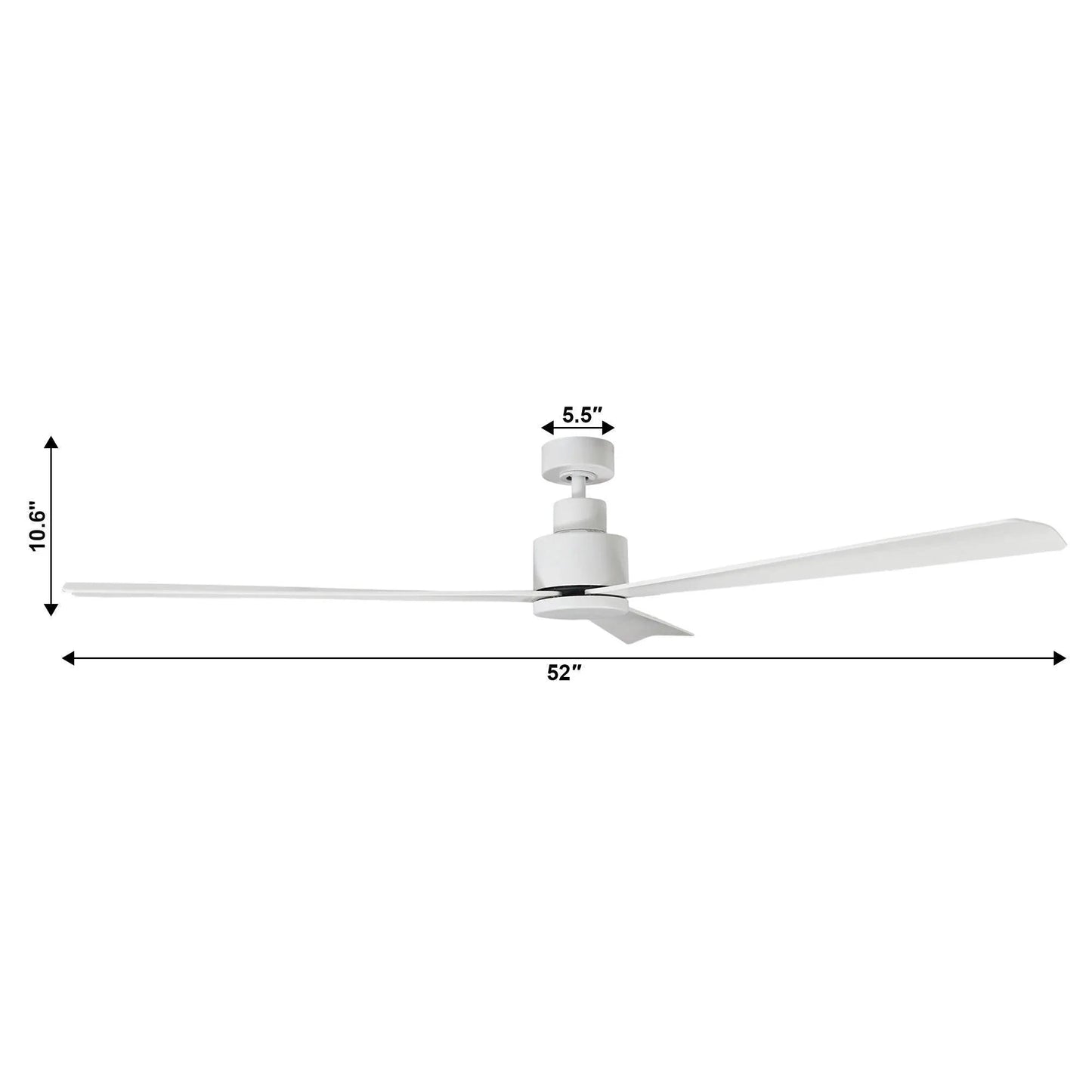 52" Zelda Industrial DC Motor Downrod Mount Reversible Ceiling Fan with Remote Control