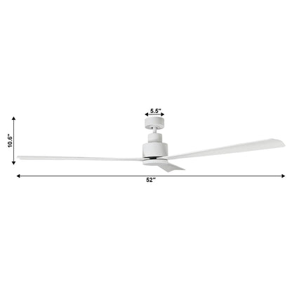 52" Zelda Industrial DC Motor Downrod Mount Reversible Ceiling Fan with Remote Control