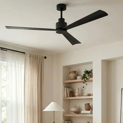 52" Zelda Industrial DC Motor Downrod Mount Reversible Ceiling Fan with Remote Control