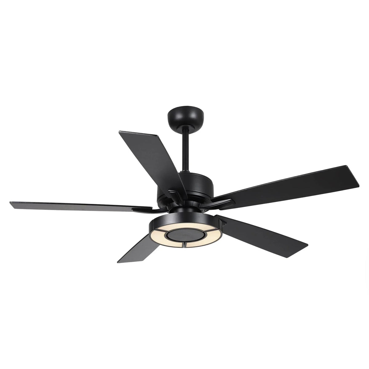 52" Vendome Industrial Downrod Mount Reversible Ceiling Fan with Lighting and Remote Control