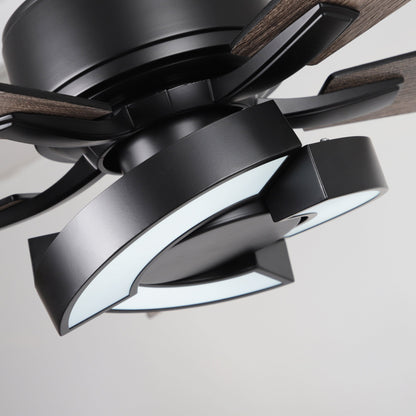 52" Vendome Industrial Downrod Mount Reversible Ceiling Fan With Lighting And Remote Control