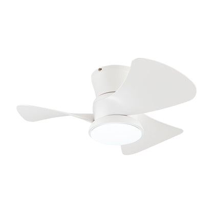 31" Mazon Modern DC Motor Flush Mount Reversible Ceiling Fan with LED Lighting and Remote Control