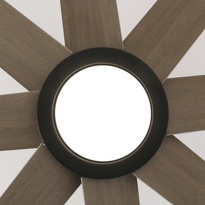 60" DC Motor 8 Blades Modern Downrod Mount Ceiling Fan with LED Light and Remote Control