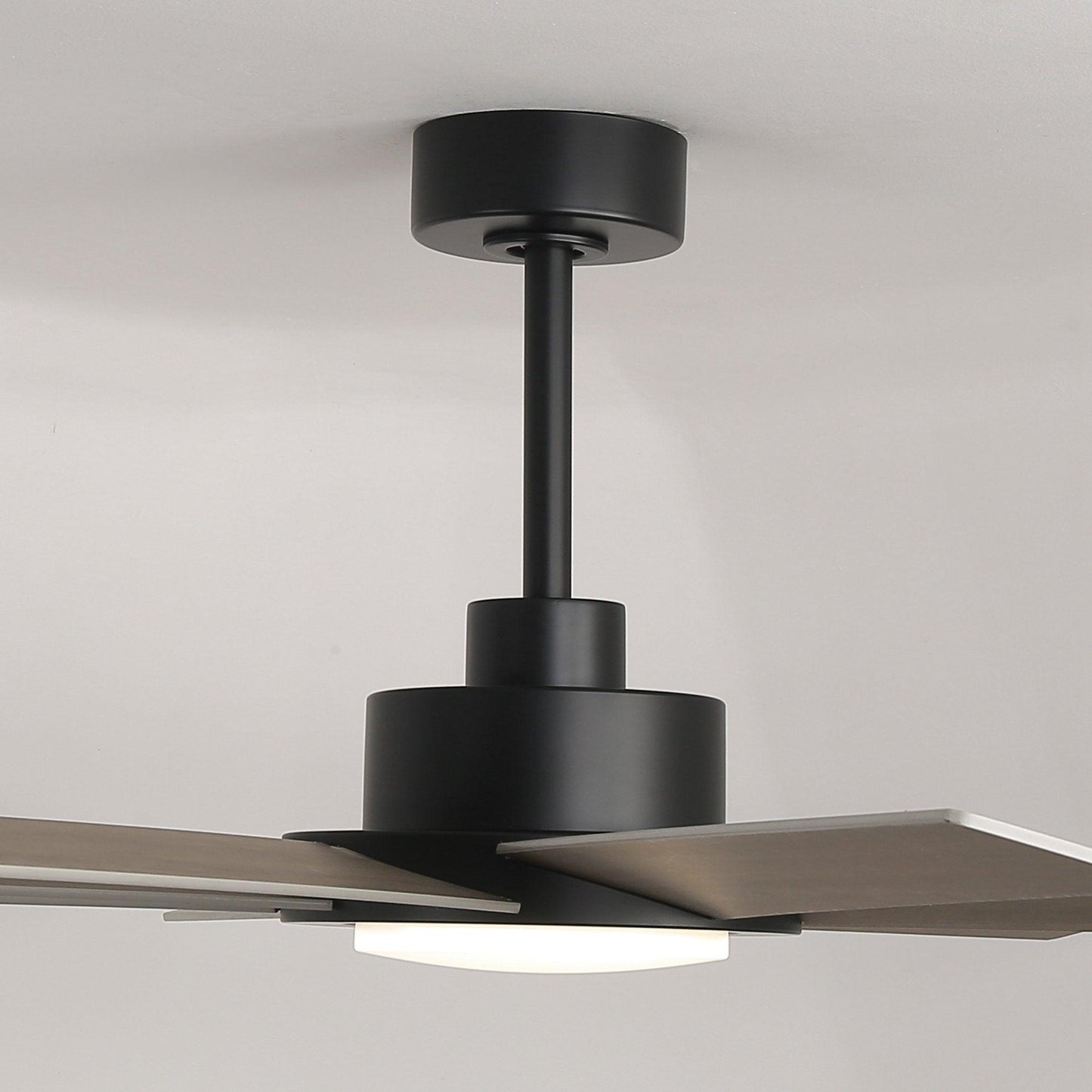 60" DC Motor 8 Blades Modern Downrod Mount Ceiling Fan with LED Light and Remote Control