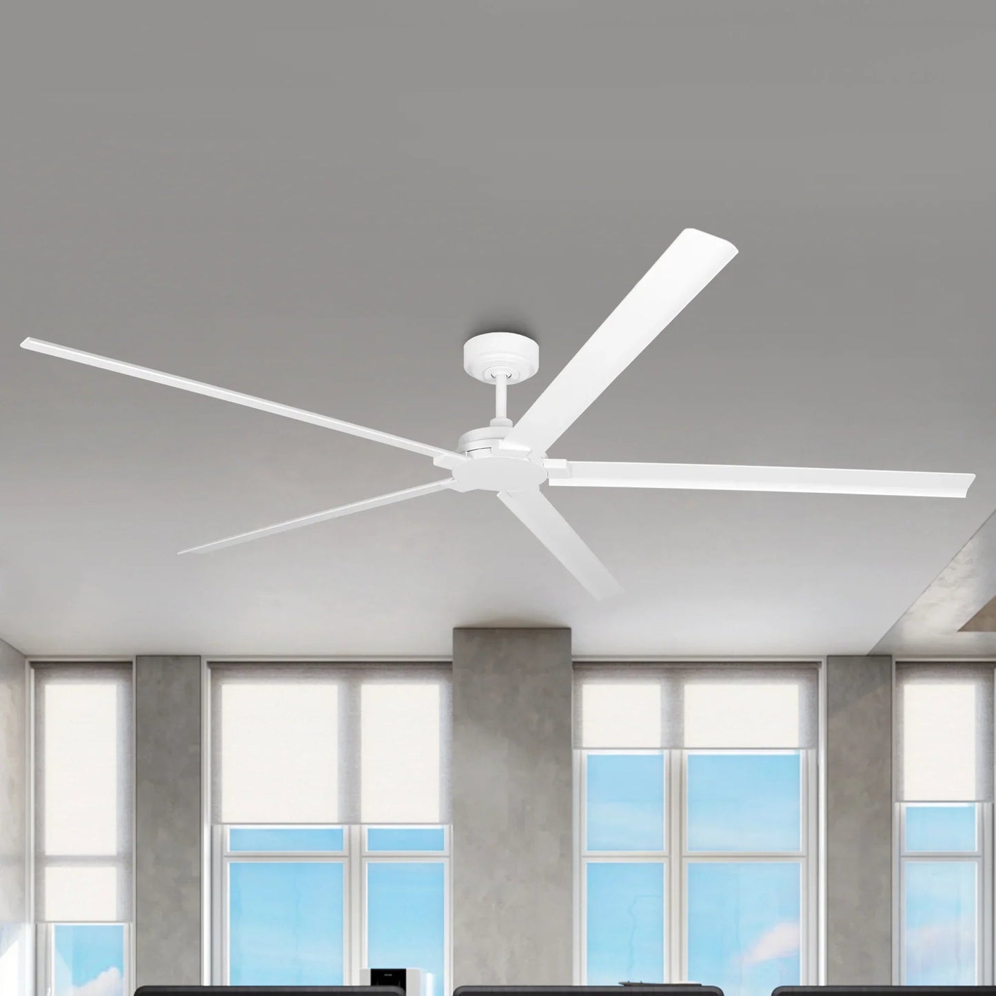 72 Inch 84 Inch Winni IPX4 Outdoor Downrod Mount Ceiling Fan With Remote Control