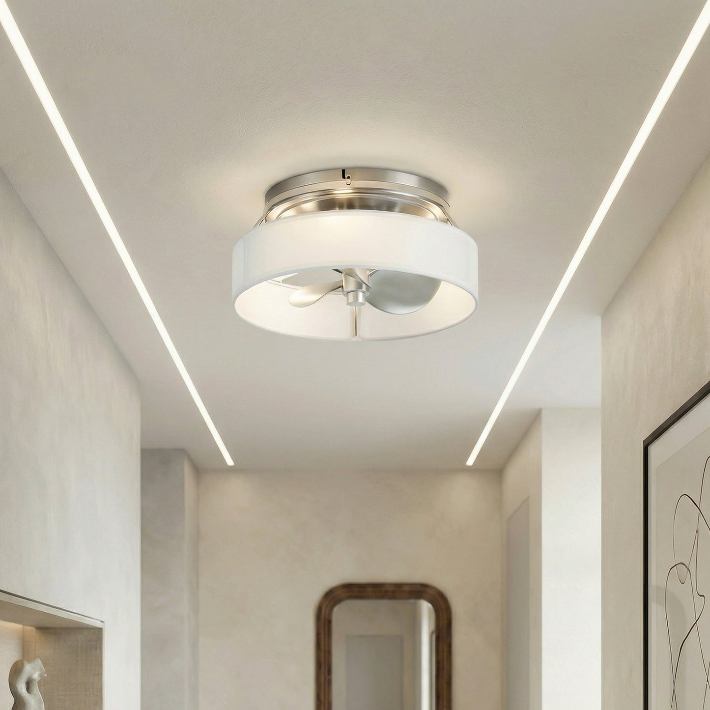 Vaczon 13" Modern Flush Mount Ceiling Fan