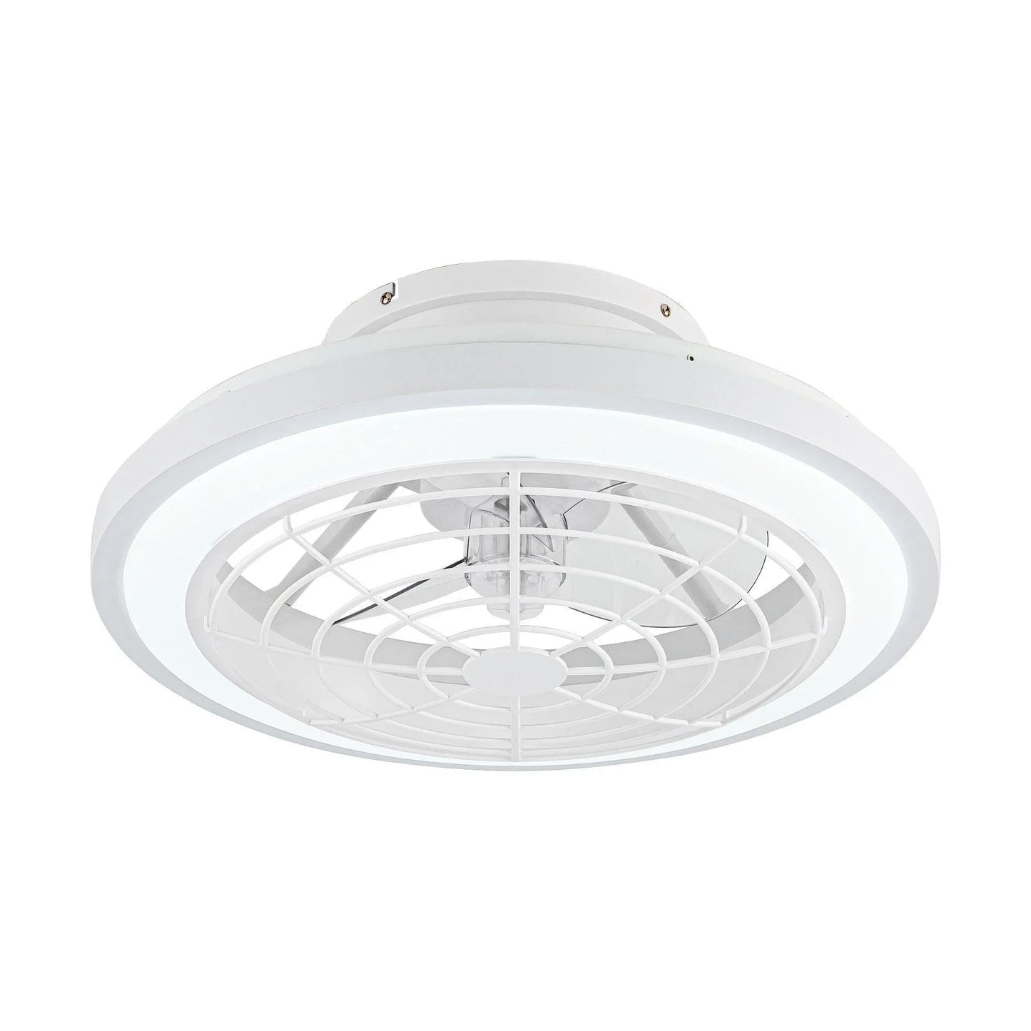 20" Ikon Modern DC Motor Flush Mount Reversible Ceiling Fan with Lighting and Remote Control