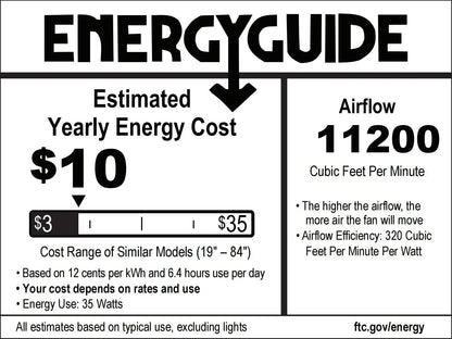 Silent Storm Extra Large Ceiling Fan with Remote Control