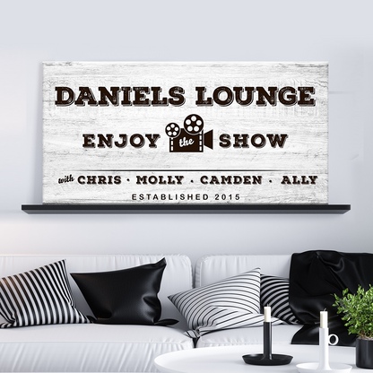 Enjoy the Show Family Cinema Sign