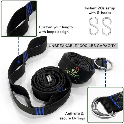 Tranquillo Universal Hammock Chair and Straps for Ultimate Relaxation