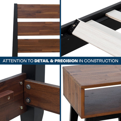[Buy 1 Get 1] Emery Solid Wood Bed Frame & Nightstand