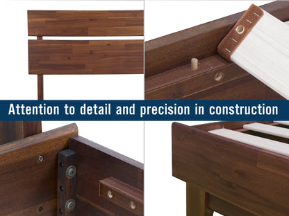 [Buy 1 Get 1] Aurora Solid Wood Bed Frame & Nightstand Set