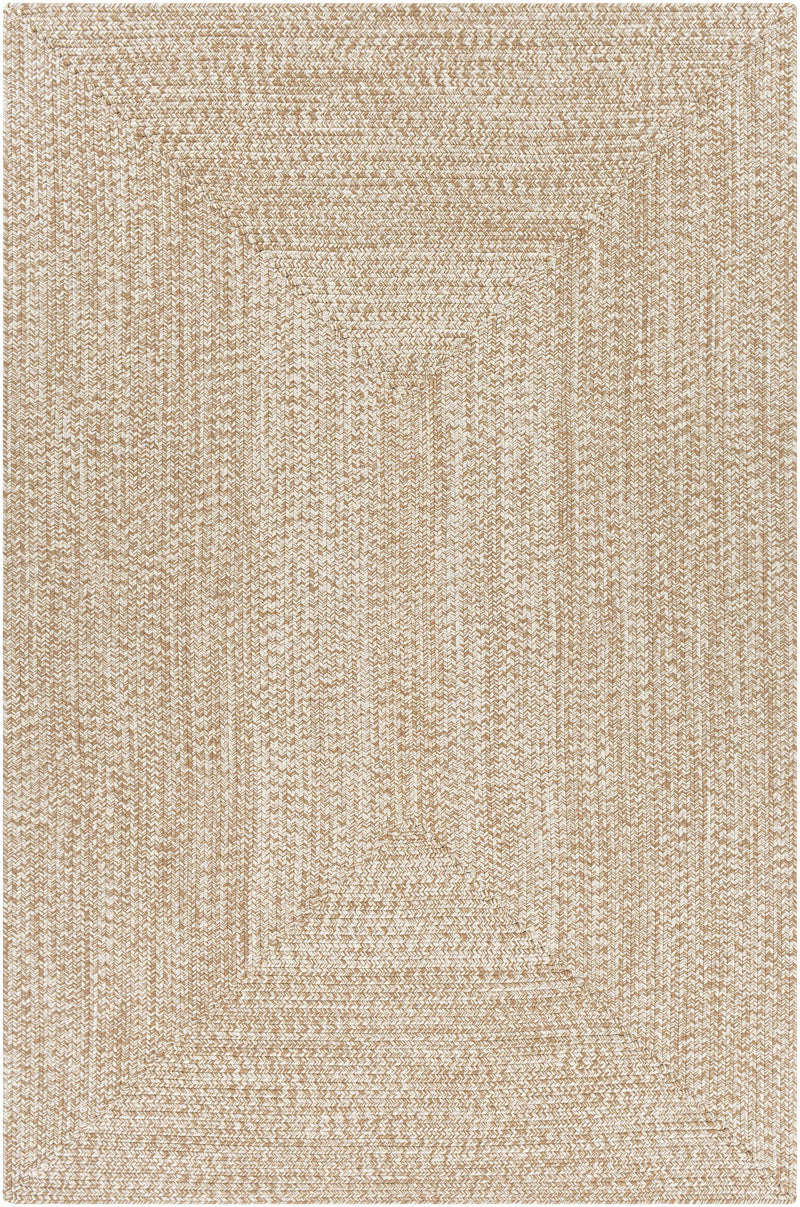 Cream Braided Faux Jute Outdoor Rug