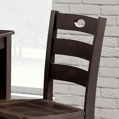 36"H Solid Rubberwood and Wood Veneer 5-Piece Counter Ht. Table Set