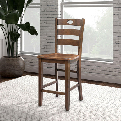 36"H Solid Rubberwood and Wood Veneer 5-Piece Counter Ht. Table Set
