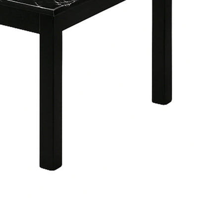 Findlay 3-Piece 47.5 in. Rectangle Faux Marble Top Coffee Table Set with Solid Wood Legs