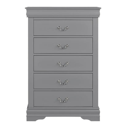 Transitional 5-Drawer 31.5 in. Wide Chest of Drawers with Bracket Feet