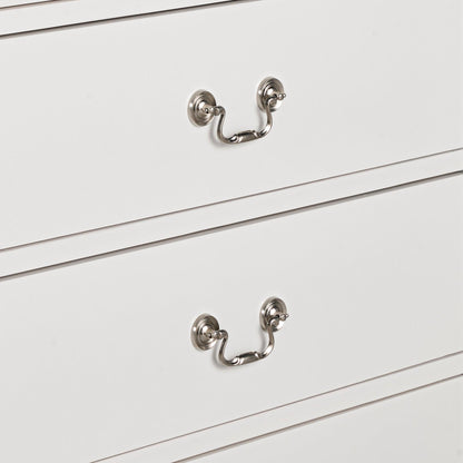 Transitional 5-Drawer 31.5 in. Wide Chest of Drawers with Bracket Feet