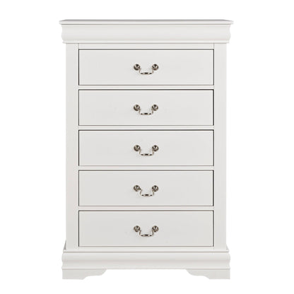 Transitional 5-Drawer 31.5 in. Wide Chest of Drawers with Bracket Feet