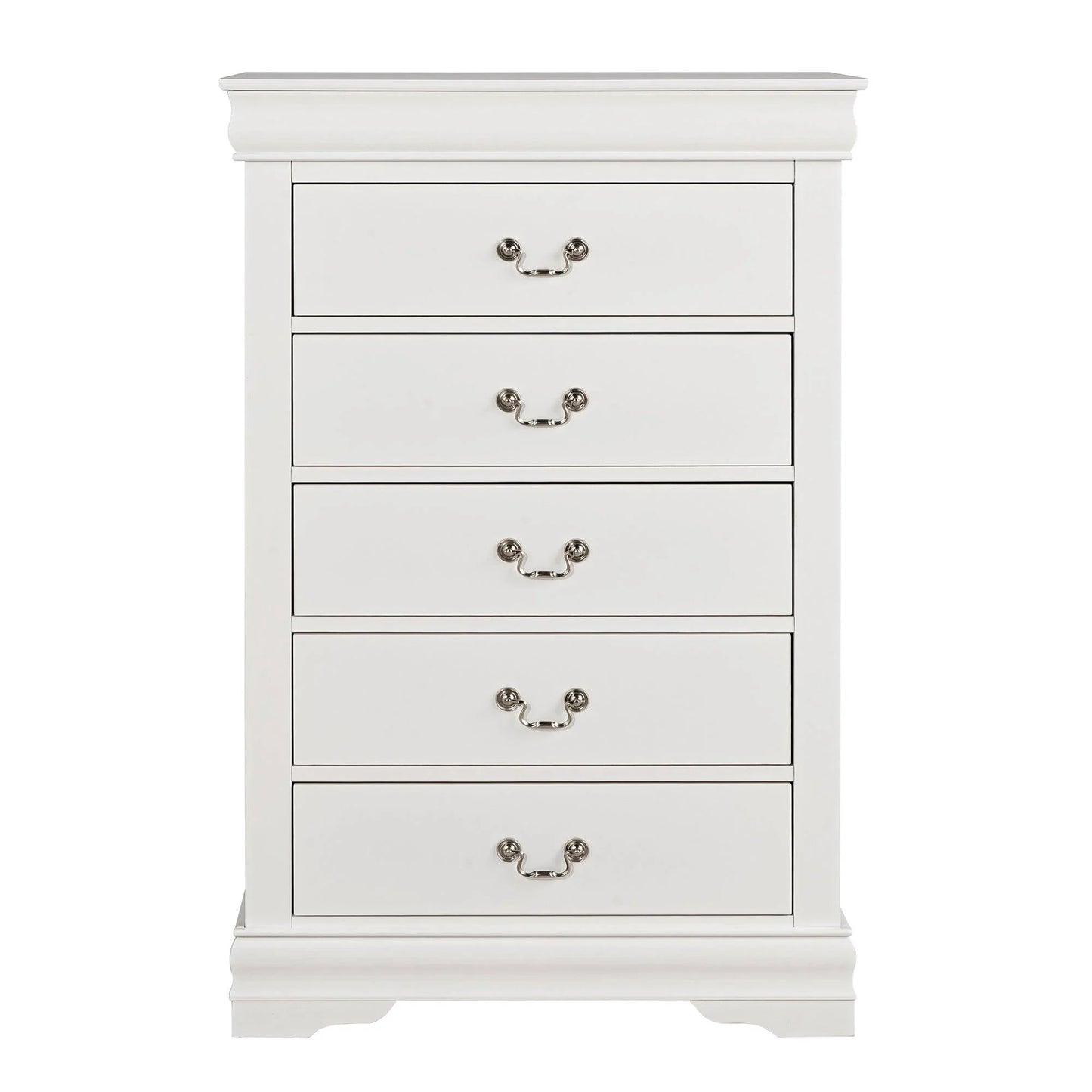 Transitional 5-Drawer 31.5 in. Wide Chest of Drawers with Bracket Feet