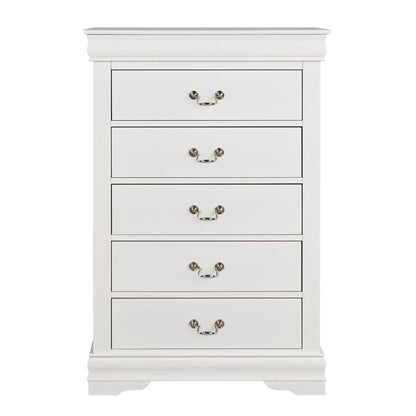 Transitional 5-Drawer 31.5 in. Wide Chest of Drawers with Bracket Feet