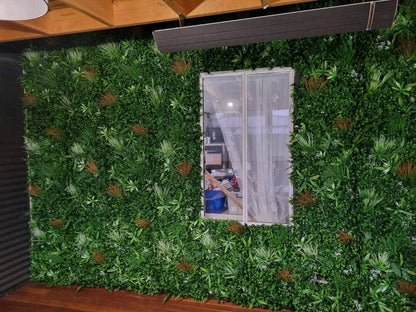 Wild Tropics Artificial Vertical Garden Green Wall Panel 40×40in 11 SQ FT – UV Resistant – Commercial Grade