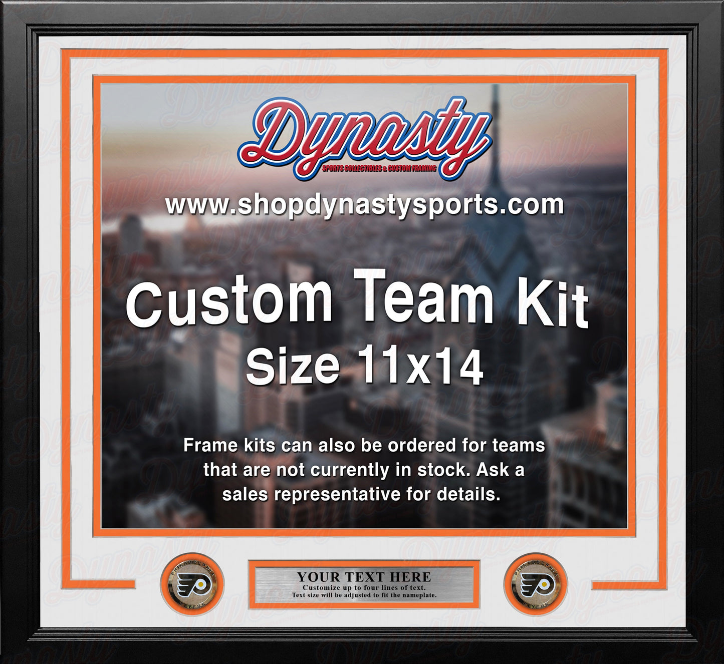 Philadelphia Flyers Custom NHL Hockey 11x14 Picture Frame Kit (Multiple Colors)