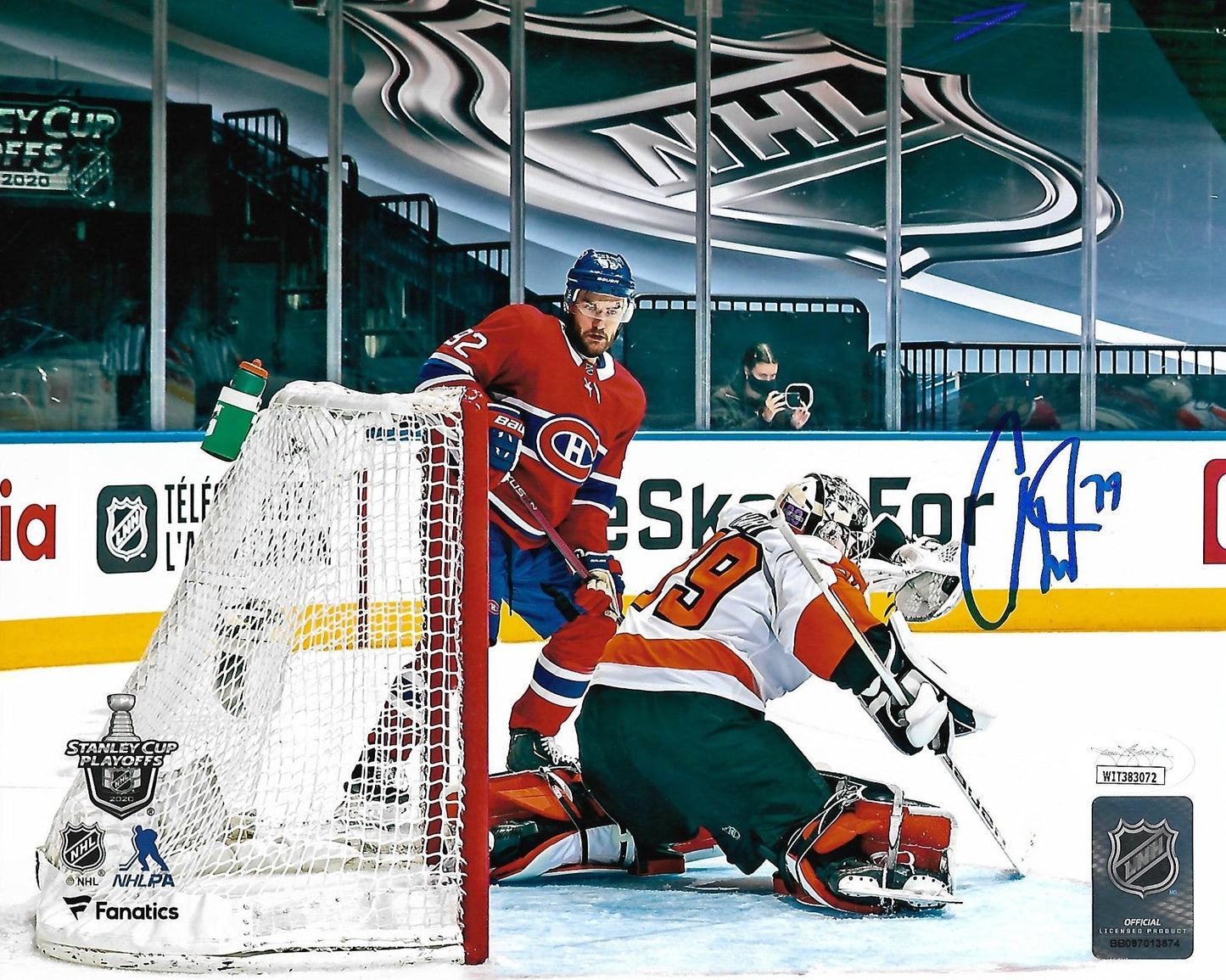 Carter Hart First Career Playoff Shutout Philadelphia Flyers Autographed Hockey Photo