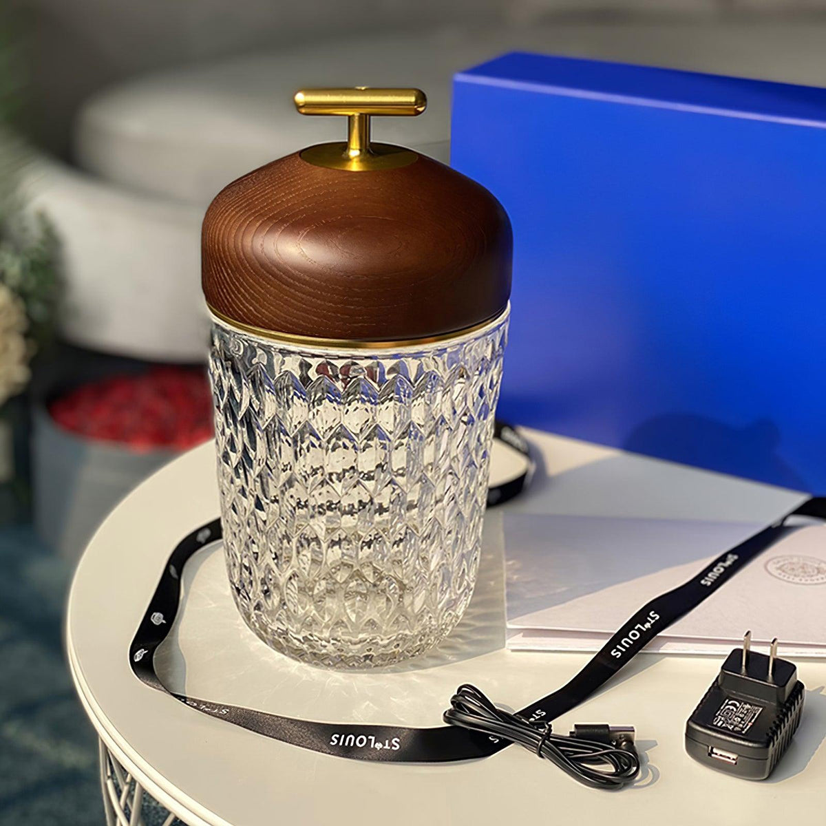 Folia Crystal Portable Table Lamp