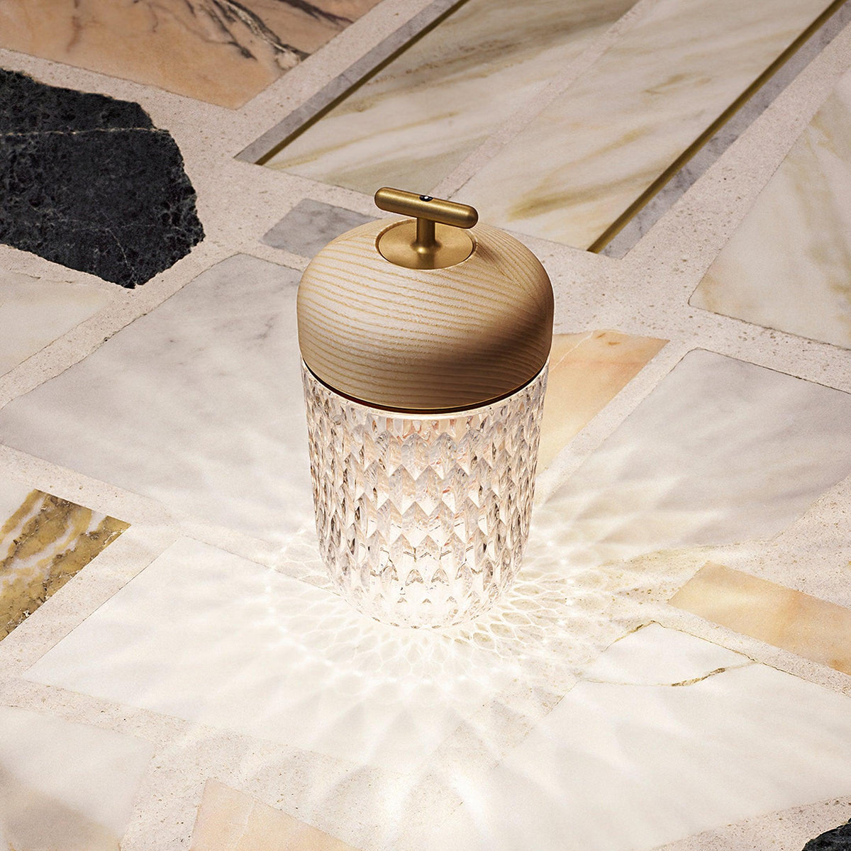 Folia Crystal Portable Table Lamp