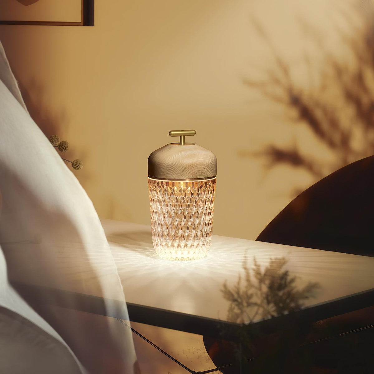 Folia Crystal Portable Table Lamp