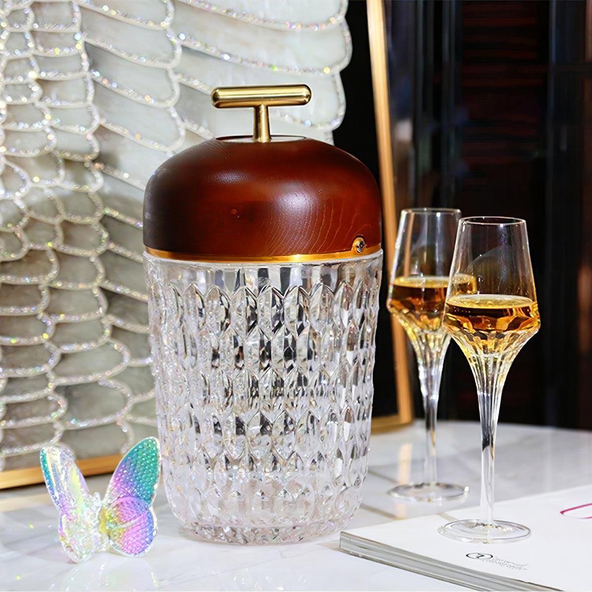 Folia Crystal Portable Table Lamp