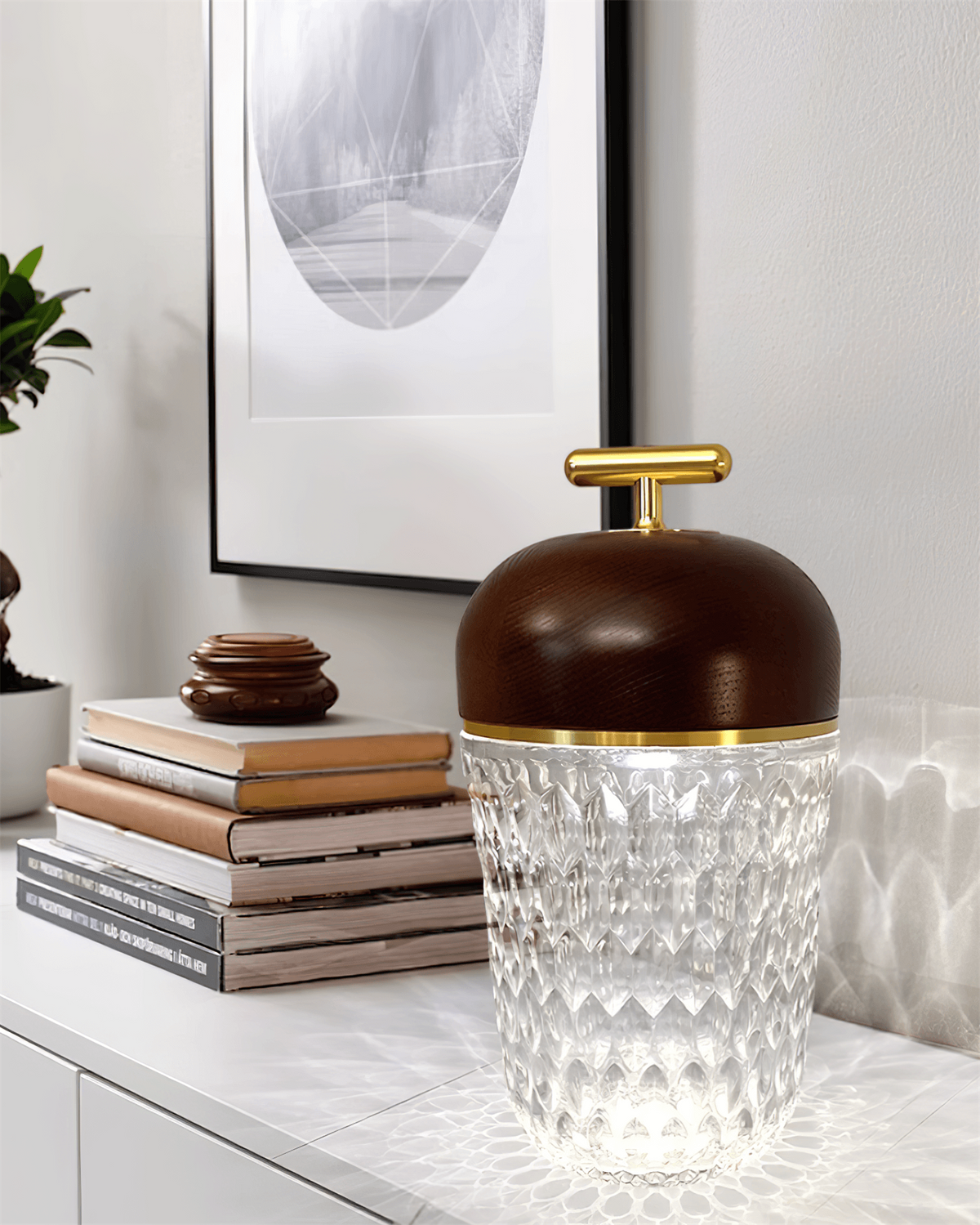 Folia Crystal Portable Table Lamp