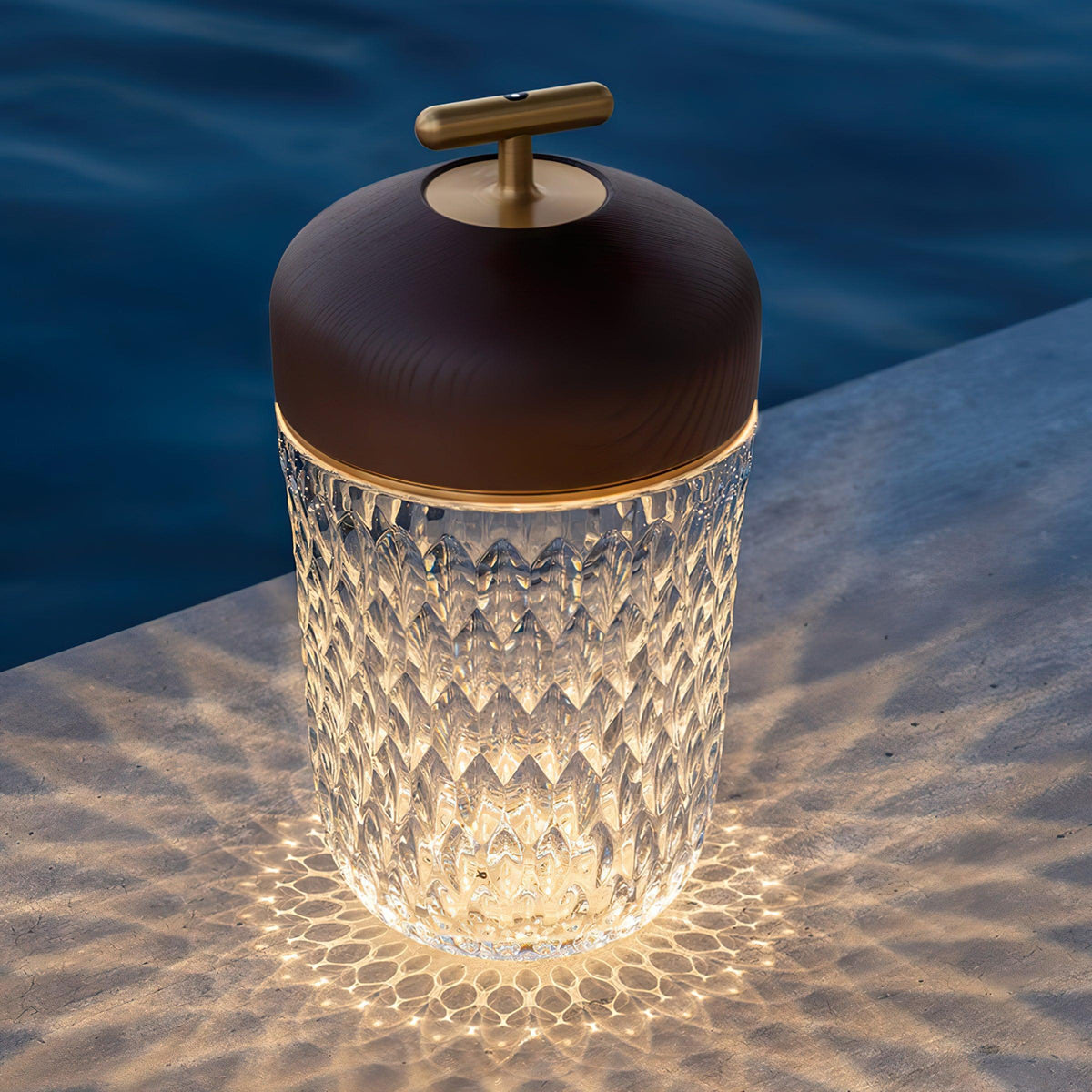 Folia Crystal Portable Table Lamp