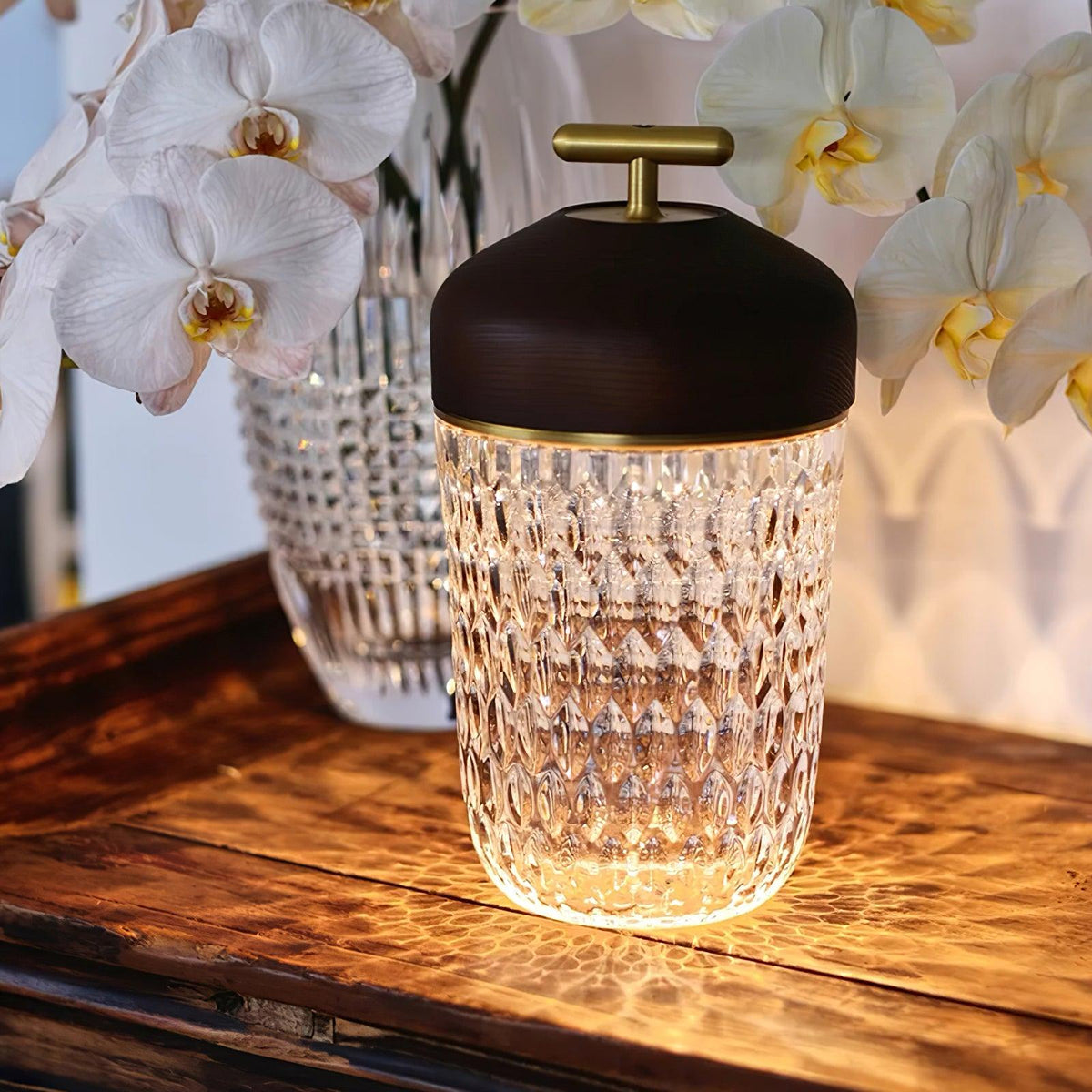 Folia Crystal Portable Table Lamp