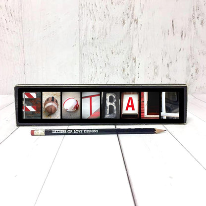 Football Word Block | Multiple Sizes | Letters of Love Designs